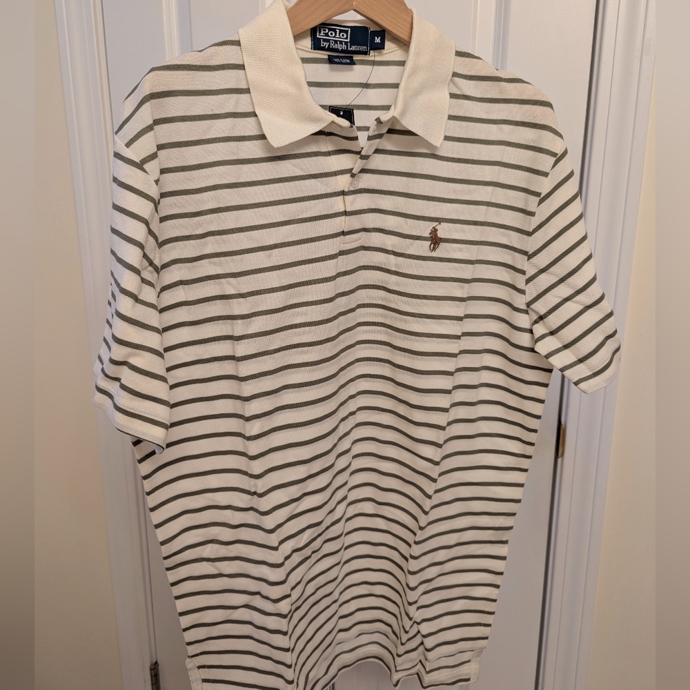 Ralph Lauren White and Black Polo Shirt Classic Style